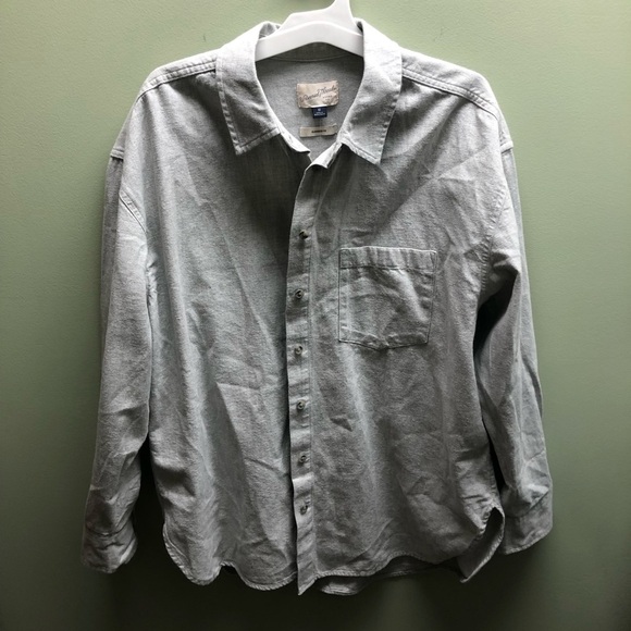 Women’s Gray Button-Up Shirt - Picture 1 of 6